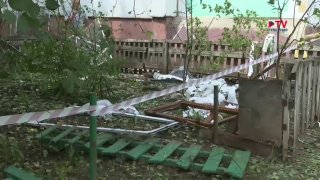 Ликвидация последствий атаки БПЛА в пригороде Воронежа